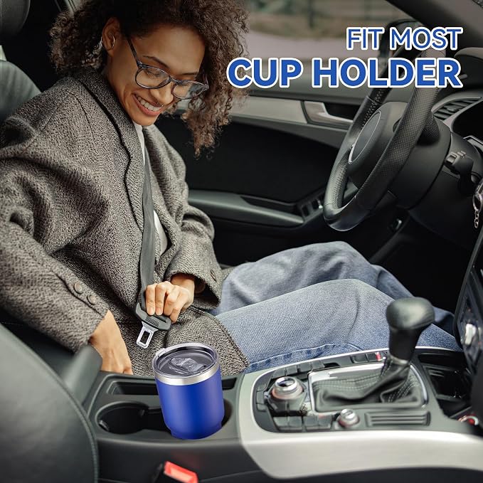 30 oz Tumbler with Lid Stainless Steel Tumblers Bulk Vacuum Insulated Cup Reusable Powder Coated Travel Mug Double Wall Leak Proof Cups Keep Cold Drinks for 12 Hours Blue, Set of 12