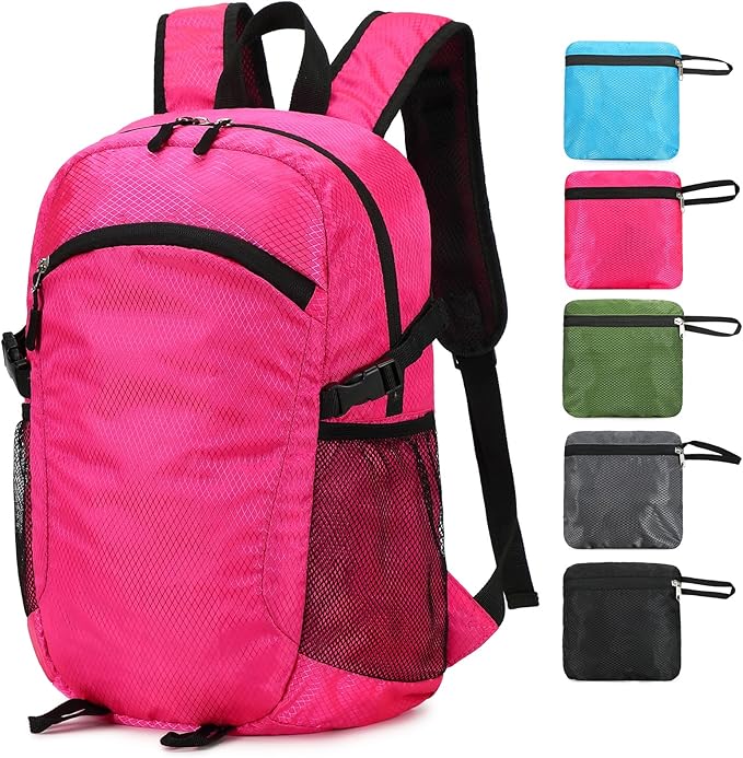 Small Hiking Daypack, 15L Waterproof Hiking Backpack Packable Lightweight