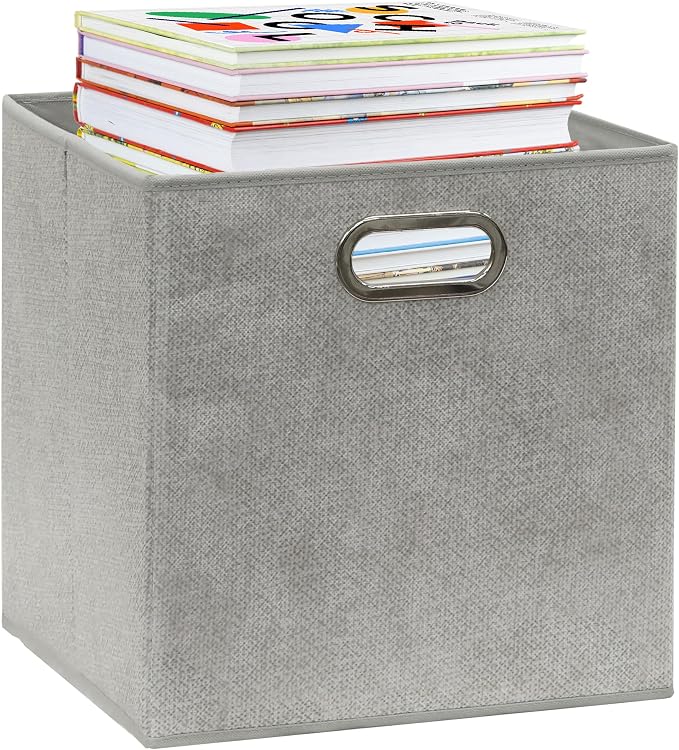 SIMPLE HOUSEWARE 11-Inch Collapsible Fabric Cube Storage Bin