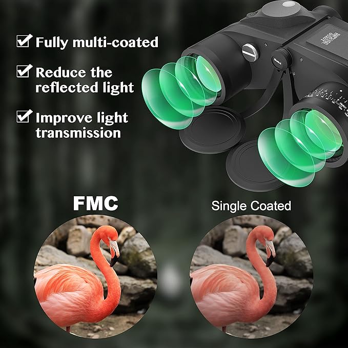 Aomekie 10x50 Binoculars for Adults Marine Military Binoculars Waterproof