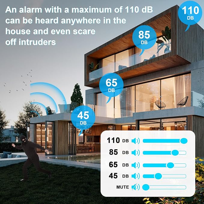 SanJie Door Chime, Wireless Door Chimes When Door Open Entry
