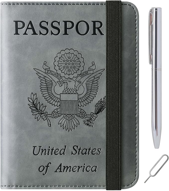 Passport Holder Cover Wallet Travel Essentials Leather Rfid Blocking Case