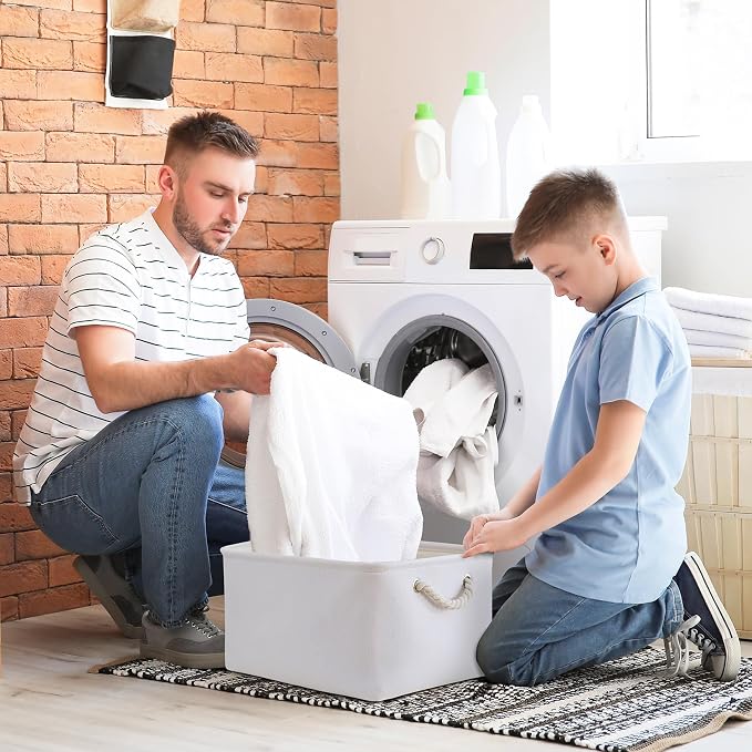 TheWarmHome Fabric Storage Bin, Large 1 Pack 15.7L*11.8W*8.3H Storage Basket