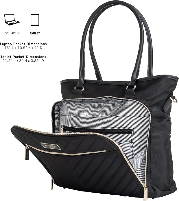 Kenneth Cole REACTION Chelsea Quilted Chevron 15" Laptop & Tablet Business Tote