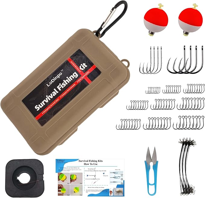 Mini Survival Fishing Kit Small Emergency Fishing TackleBox Pocket Outdoor