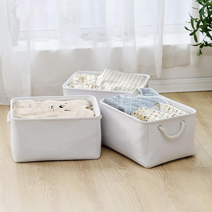 TheWarmHome Fabric Storage Bin, Large 1 Pack 15.7L*11.8W*8.3H Storage Basket