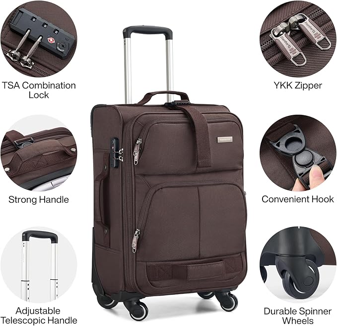 Hanke 28 Inch Softside Expandable Luggage