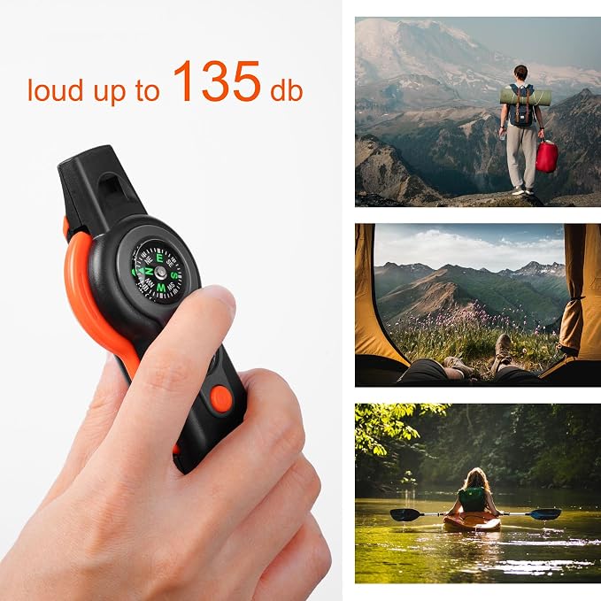 Emergency Survival Function Whistle, Outdoor Multifunctional Tool Safety Whistle