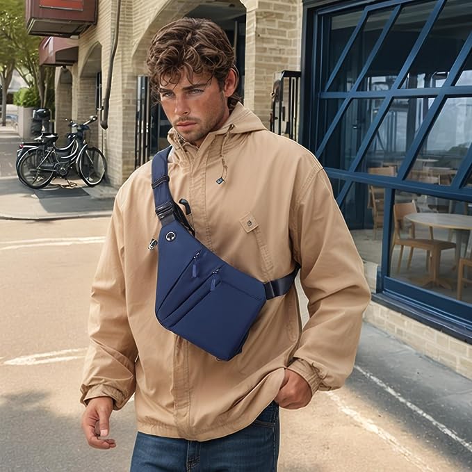 Anti Theft Crossbody Bags for Women Men, Slim Sling Bags