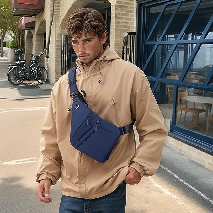 Anti Theft Crossbody Bags for Women Men, Slim Sling Bags