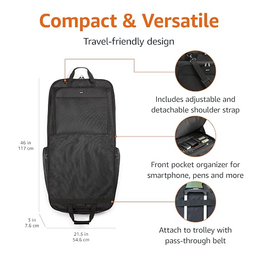 Amazon Basics 46" Premium Garment Bag
