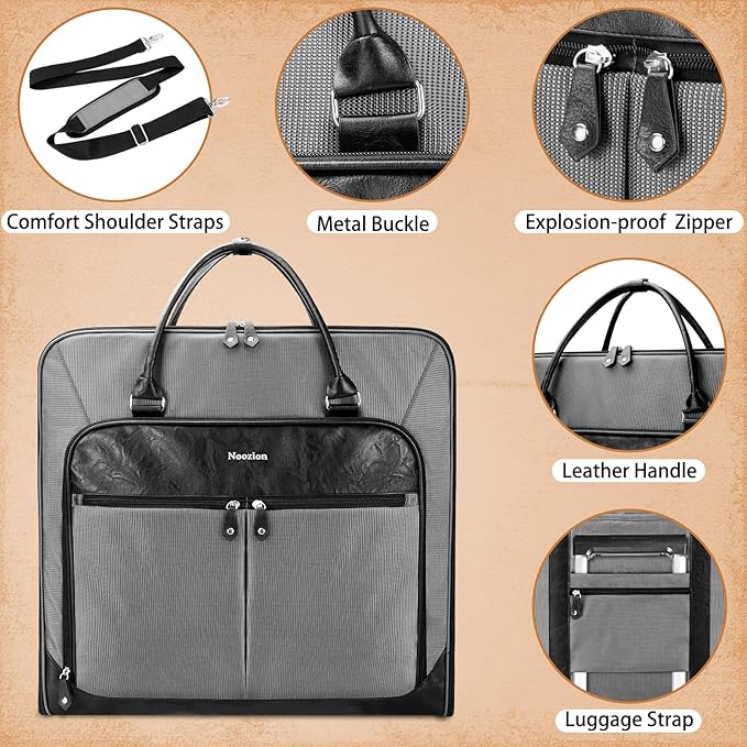 Garment Bag Travel Large Leather Carry On Suit Bag