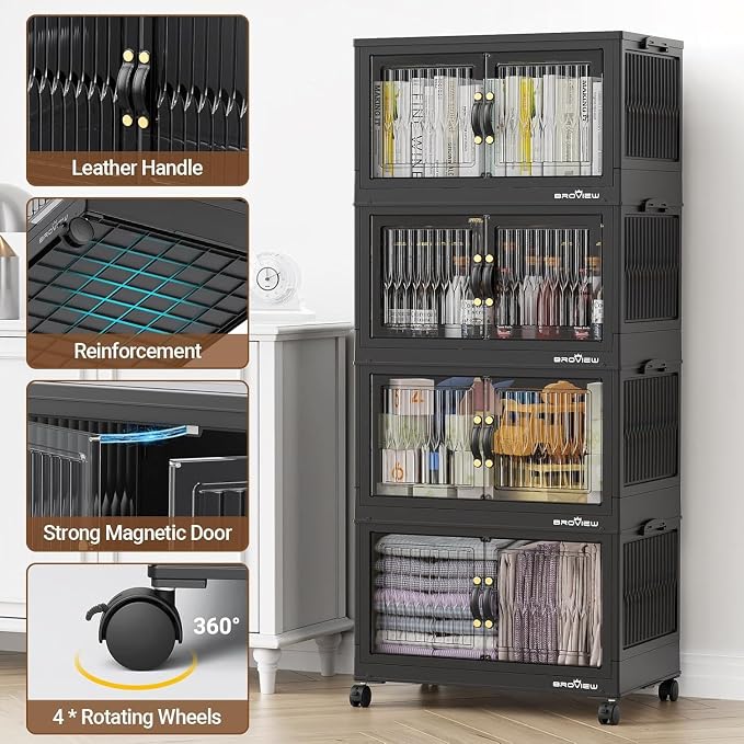 BROVIEW 400Qt Stackable Storage Bins