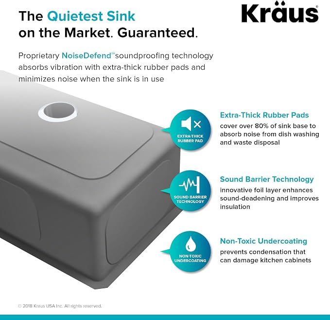 KRAUS Standart PRO™ 23-inch 16 Gauge Undermount Single Bowl Stainless Steel