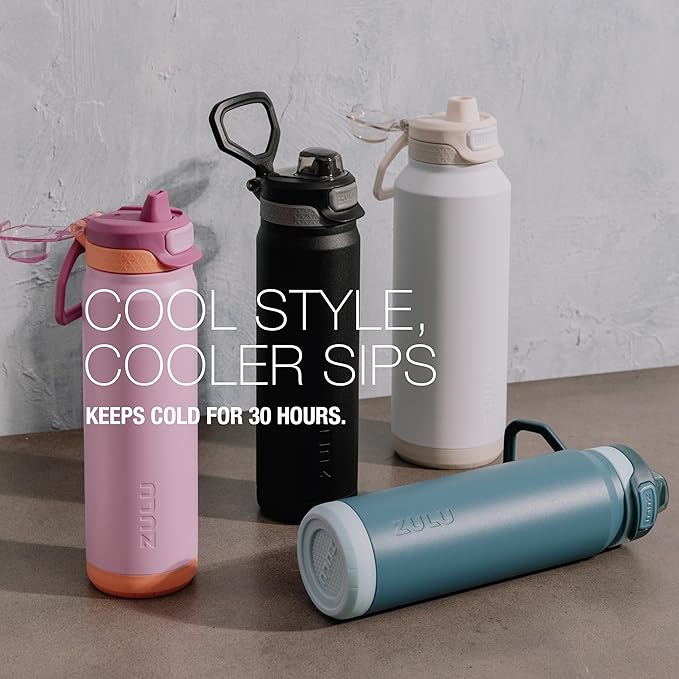 ZULU Powerfill Pro 40oz Stainless Steel Water Bottle