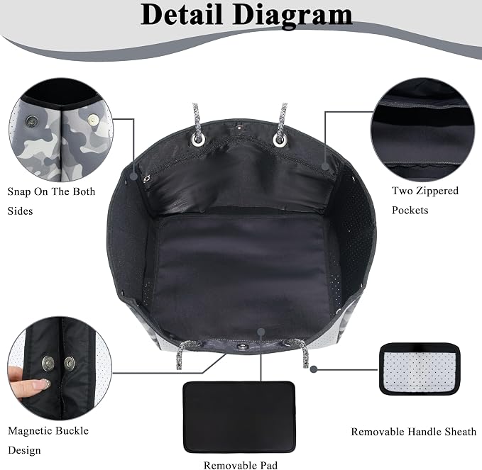 QOGiR Neoprene Multipurpose Beach Bag Tote