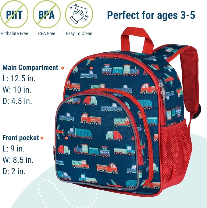Wildkin 12-inch Kids Backpack – Padded, Adjustable