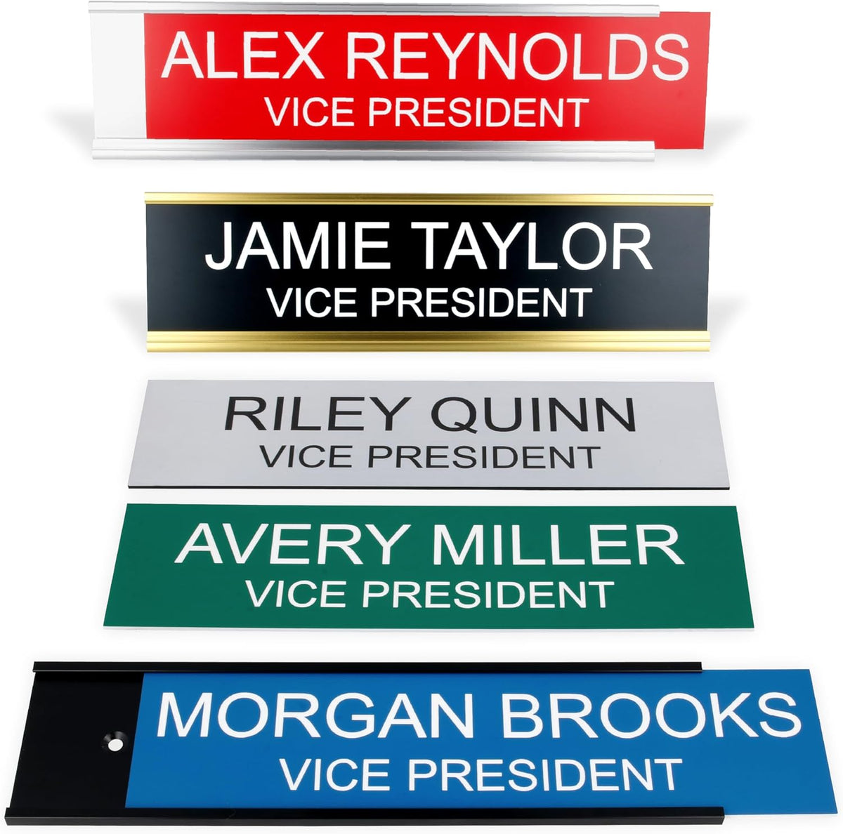 ExcelMark 2"x 8"Custom Engraved Name Plate with Square Corners