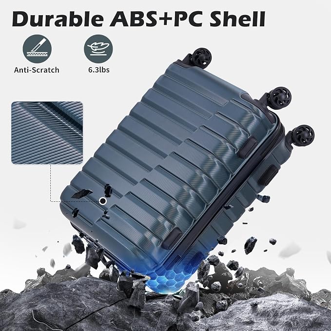 Coolife Carry On Luggage Airline Approved