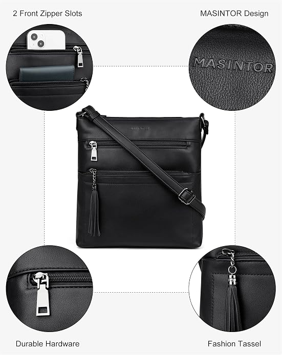 MASINTOR Crossbody Purses for Women, Adjustable Strap Shoulder Bag