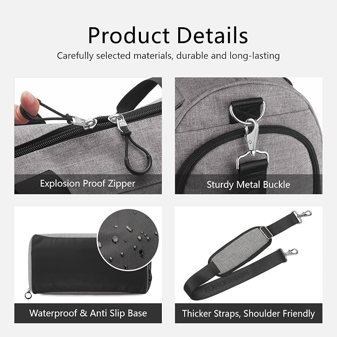 TOPDesign Gym Bag for Women & Men, Unisex Duffel Bag