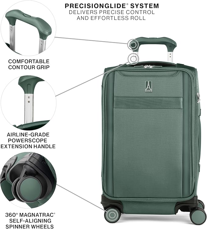 Travelpro VersaPack+ Lightweight Softside Expandable Carry on Luggage, 8