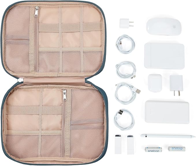 NISHEL Travel Cord Organizer Case, Tech Electronic Bag, Essentials