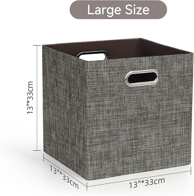 Posprica Storage Basket Bins, 13×13 Foldable Storage Boxes Containers