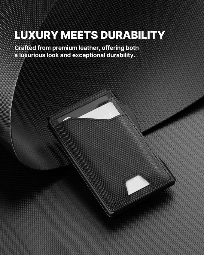 typecase Tactical Wallet for Men Card Holder: Pop Up Card Case, Genuine Leather