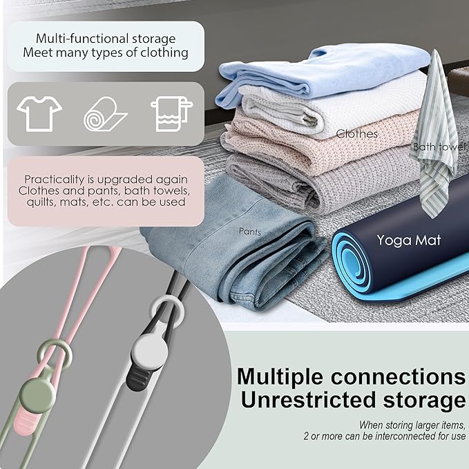 Nearockle 24Pcs Silicone Cable Straps Cord Organizer