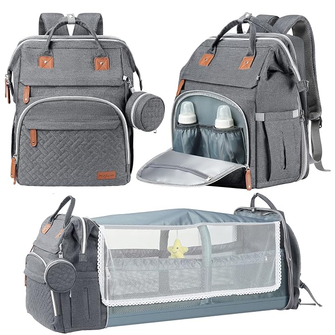 DERJUNSTAR Baby Diaper Bag Backpack
