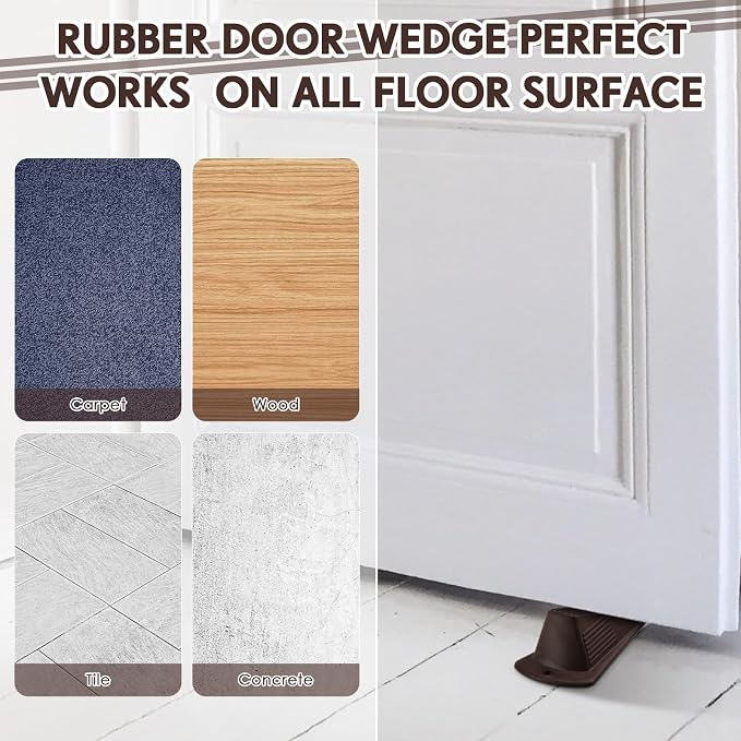 Frienda 2 Pcs Jumbo Door Stoppers Heavy Duty Door Stopper Tall up to 2inch Tall