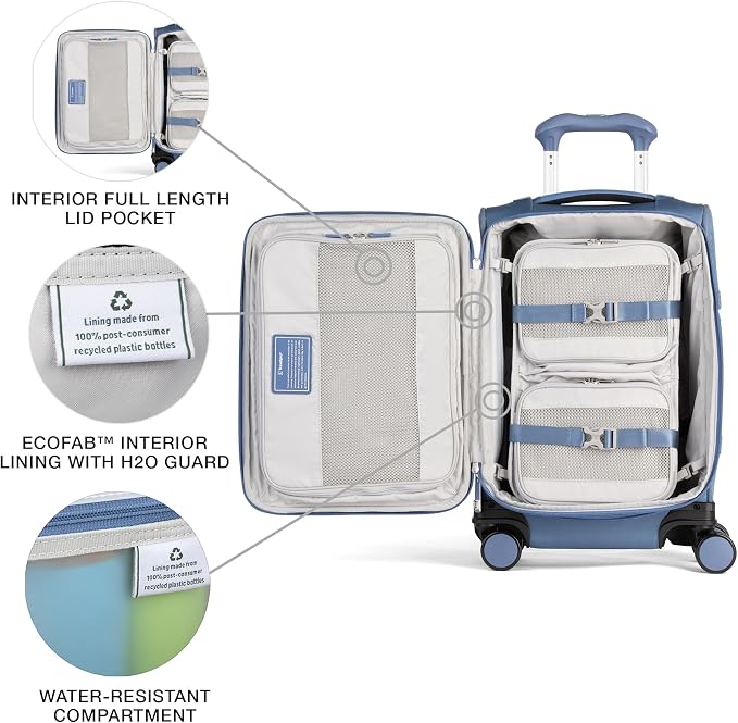 Travelpro VersaPack+ Lightweight Softside Expandable Carry on Luggage, 8