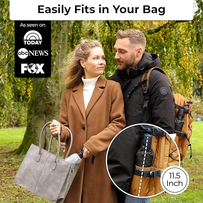 TUMELLA Strongest Windproof Travel Umbrella, Small Strong but Light Portable