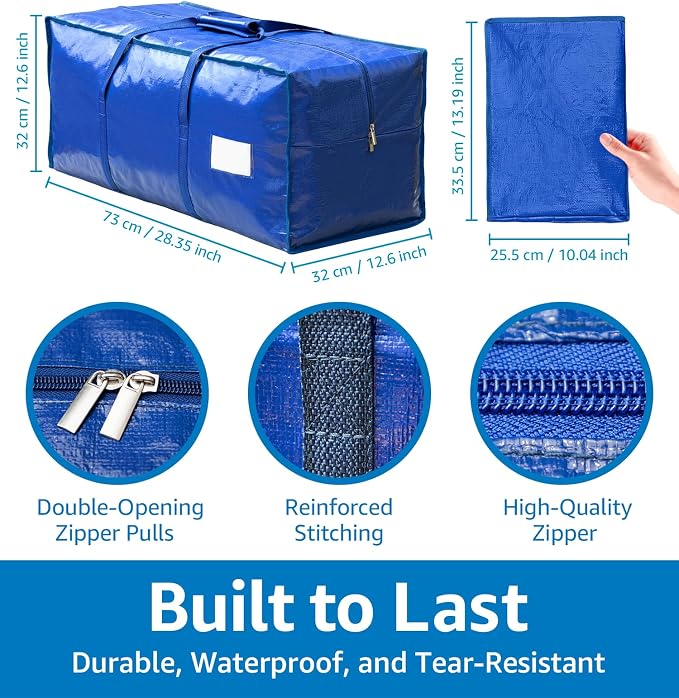 6 Pack Heavy Duty Moving Bags