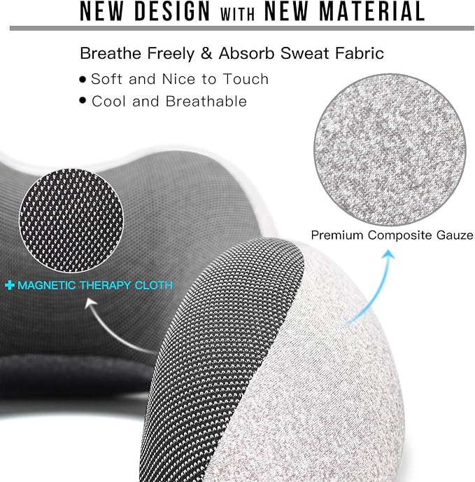 MLVOC Travel Pillow 100% Pure Memory Foam Neck Pillow, Comfortable & Breathable