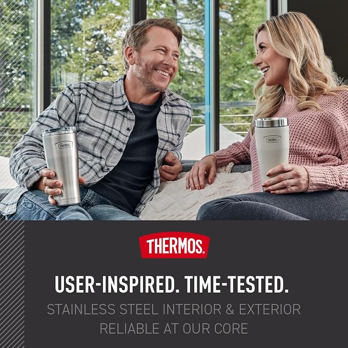 THERMOS ICON SERIES, Stainless Steel Tumbler, Saddle, 16 oz