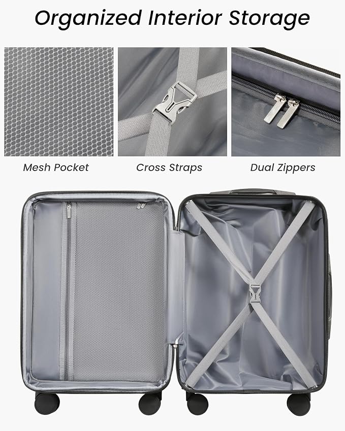Luggage Sets 3 Piece, Expandable Hardside Suitcases