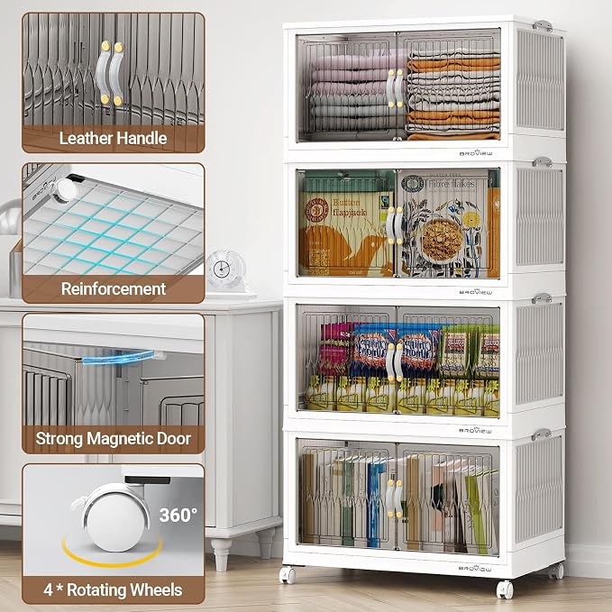 BROVIEW 400Qt Stackable Storage Bins