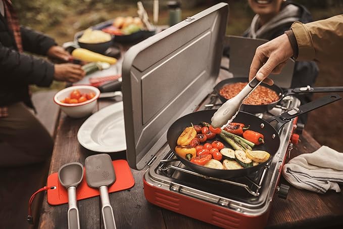 OXO Outdoor Pre-Seasoned Carbon Steel 10" Frying Pan Skillet, Detachable Handle