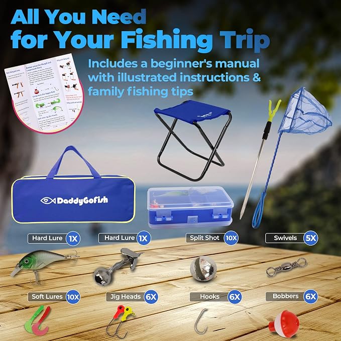 DaddyGoFish Kids Fishing Pole