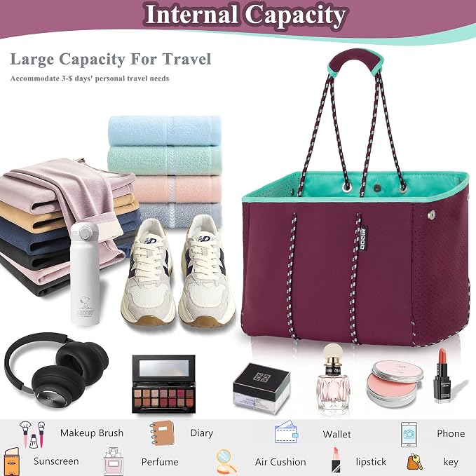 QOGiR Neoprene Multipurpose Beach Bag Tote