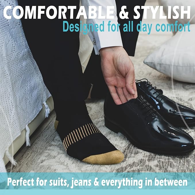 Medical Compression Socks for Women and Men 3 Pairs 20-30 mmHg Knee High