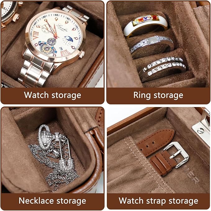 KAMIER Watch Travel Case with Combination Lock