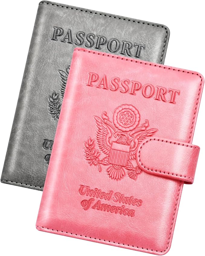 Herain Passport Holder for Travel Cruise Essentials, RFID Passports Book Card