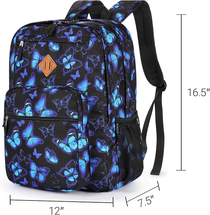 ZORFIN 26L Backpack for College, and Travel: Water Resistant Bookbag