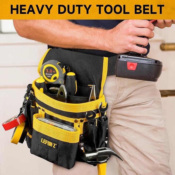 Tool Belt, Magnetic Tool Pouch, 14-Pockets Tool Belts