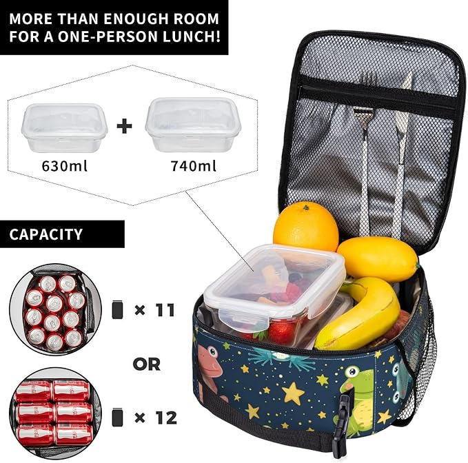 Frog Insulated Lunch Box for Women Men Frog Lunch Bag for Travel, or Fishing