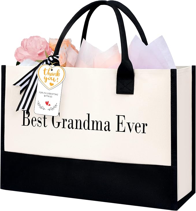 BAGAIL Initial Tote Bag, Personalized Birthday Gifts
