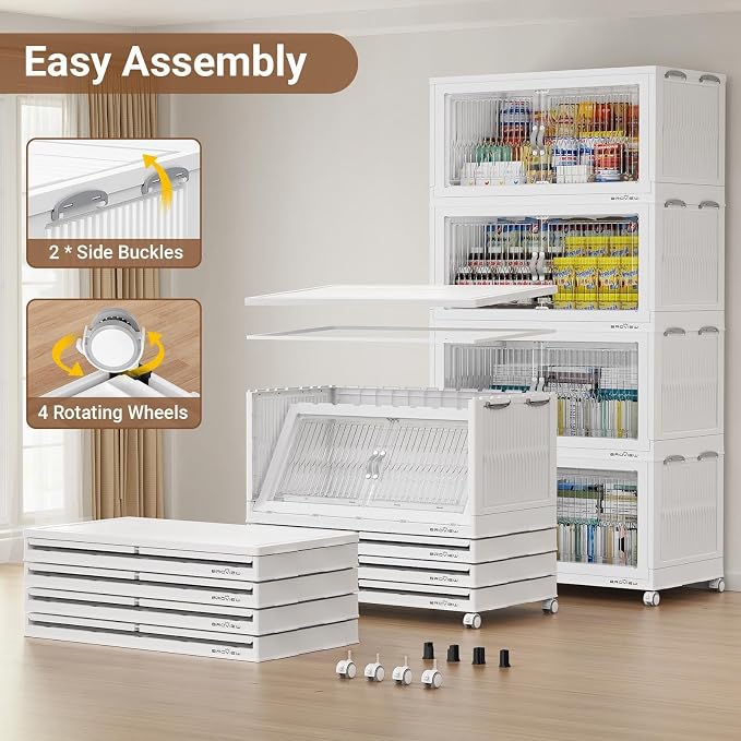 BROVIEW 600Qt Extra Large Stackable Storage Bins